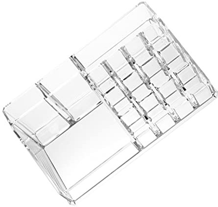 Vaguelly Kosmetik Organizer 1Stück Lippenstift Halter Transparenter Make Up Pinsel Aufbewahrungsregal für Toilettenartikel Leichtes Design für Zuhause und Reisen