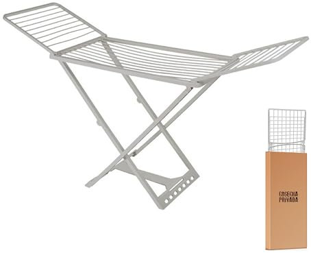 Tendedero 20 m Plástico Duro - Envío 24 h - Antioxidación para Manchas en Ropa - Tendedero Atlantic de Resina Resitente a Intemperie - Interior y Exterior - Antiroturas. Plegable, con holgura y ligero