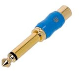 Adam Hall Cables 4 STAR A RF2 JM2 G BLU LINE BLU Line Adapter | Cinch Female x Klinke TS