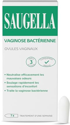 Saugella - Bakterielle Vaginose mit dreifacher Wirkung – Eier – Behandlung bakterieller Vaginose – Neutralisiert schlechte Gerüche – lindert vaginale Beschwerden – 7 Vaginaleier
