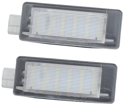 Hacreyatu 2Pcs LED License Number Plate Light Lamps for Renault | Scenic 2 3, Fluence, Captur, Espace 4, Grand Modus Zoe BFM Laguna Sport Tourer