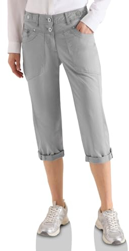 Cecil Damen Mid Waist Slim Leg Hose mit Turn-Up 3817730