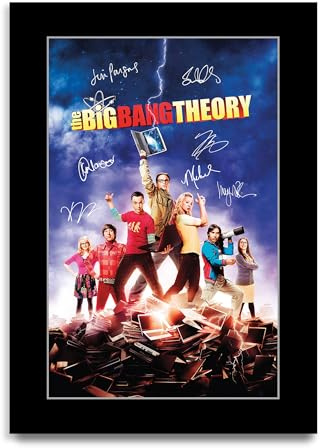 HWC Trading The Big Bang Theory Geschenke Gedrucktes Signiertes Autogramm Poster für Fans von Fernsehn Memorabilien (ID-003838) - A4 Nur Druck