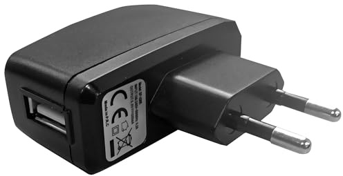 C D R Caricatore Caricabatteria 0,5 ampere per 220V, Uscita USB tipo A Output DC 500 mAh da 0,5 a 2,5 W, alimentatore USB 5v 0.5a