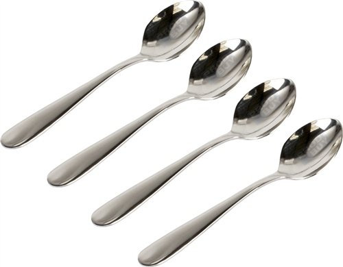 Set of 12 Short 10cm Stainless Steel Espresso Coffee Spoons Small Caddy
