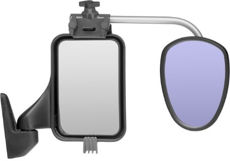 Repusel 3004 Caravanspiegel Luxmax, Glas Flach, Arm Kurz, Edelstahl (Pro Paar), Anzahl 2