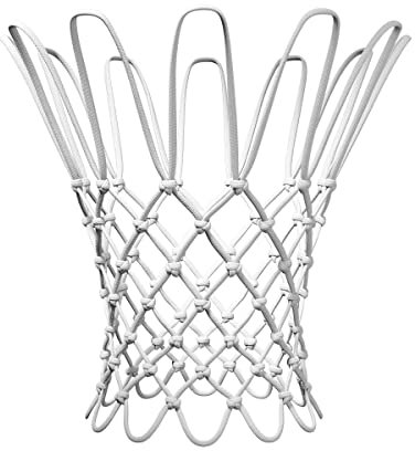 Spalding, Erwachsene, Uni, Kinder, Herren, Damen Heavy Duty Basketball Net, White Robustes Basketballnetz, Weiß, opulenter Garten, Official Size