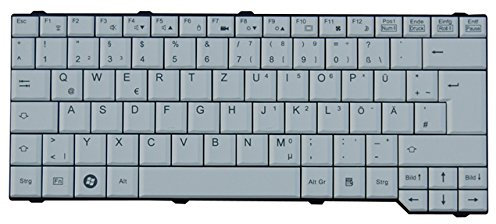 Fujitsu NExpert deutsche QWERTZ Tastatur kompatibel für FSC Esprimo Mobile V6515 V6535 V6545 V6555 Series DE Neu Weiss