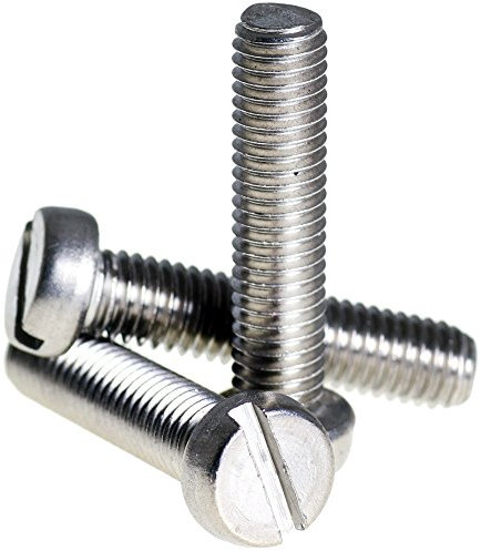 (3mm) M3 x 10 A2 Stainless Steel Slotted Cheese Head Machine Screws Slot Screw DIN 84-5 Pack
