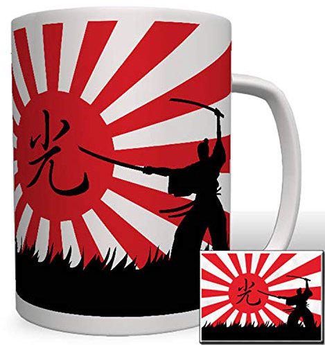 Samurai Krieger Japan Flagge Fahne Sonne Kung-Fu Karate Kampfsport Tasse #16540