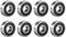 sourcing map 8 Stück 608-2RS Kugellager doppelt abgedichtet 8mmx22mmx7mm Kohlenstoffstahl Z1