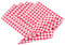 ZOLLNER 6er Set Stoffservietten, Servietten, 45x45 cm, Baumwolle, rot weiß