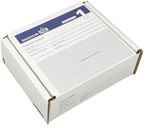 Raadhuis Mail-Box Versandschachtel, Format 1: 146x131x56mm, 5 Stück Faltkarton für versand mit GLS, DPD, DHL RD-351118-5
