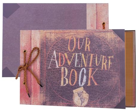 AIOR Fotoalbum zum Selbstgestalten, Adventure Book Fotoalben DIY Scrapbook Album, Fotobuch für Reise Gästebuch Hochzeit Geburtstag Jahrestag Weihnachten Geschenk Frauen (A)