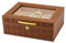 CLBING Zigarrenbox, Handgefertigter Zigarren Humidor für 50 Zigarren - Zigarren Geschenkset,Brown