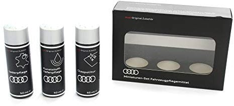 Audi 8U0096356C Pflegemittel Pflege-Set Lederpflege Kunststoffpflege Innenraumreiniger, 3-teilig