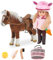 Götz 2113136 Just Like me Mia - Reitspaß mit Fritz Puppe im Set - 27 cm große Stehpuppe mit Langen blonden Haaren, blauen Schlafaugen in einem 17-teiligen Set