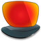 Mryok Lentes de repuesto para Oakley Sylas OO9448 - Opciones, Polarizado - Rojo Fuego, Talla única