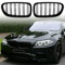 Auto Kühlergrill, Doppelbrücke Auto Kühlergrill Kompatibel mit 5er F10 F11 F18 520d 530d 540i 2010 2011 2012 2013 2014 2015 2016 Doppellamellengrill, 1 Paar
