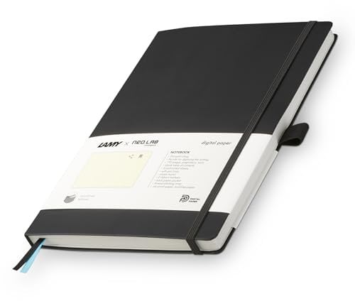 Lamy safari ncode digitales Notizbuch – 192 seitiges digital paper Notebook in A5 – schreiben auf echtem Papier mit digitaler Weiterverarbeitung – digitaler Notizblock safari ncode Smartpen