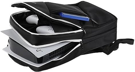 Konix Mythics Titan Zaino per Lo stoccaggio e Il Trasporto di Console e Accessori PS5 - Volume 16 l - 30 x 10 x 47 cm - Nero e Bianco