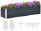 Outsunny Hochbeet aus Stahl Gartenbeet Pflanzkasten Blumenkasten Blumenkübel mit Handschuhe Grau 183 x 47 x 40 cm