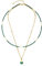 JEWELS BY LEONARDO Halskette Valea • doppelstrangiger Hals-Schmuck aus goldfarbenem Edelstahl • Malachit- und Glasperlen in abgestimmten grüntönen 45-50 cm • Schmuck Geschenk für Frauen • 021767