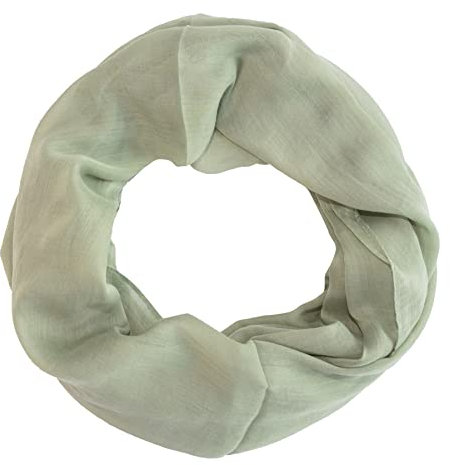 Lolus Damen Loop Rundschal Hals-Tuch in verschiedenen Farben und Blumen Muster Accessoires Schal (U12 kaki)