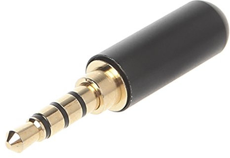 Yushu Prise jack 3,5 mm à 4 pôles pour casque mâle, adaptateur audio, convient pour câble de casque de 1 à 4 mm, prise à souder pour casque audio de bricolage