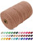 Corde Macramé 3mm x 200m, Uiopa Fil Macramé 3mm Corde Coton Naturelle 4 Brins, Coloré Ficelle Cordon Coton pour Tressée DIY, Tentures Murales, Porte Plante, Rideau, Decoration Boheme (Abricot)
