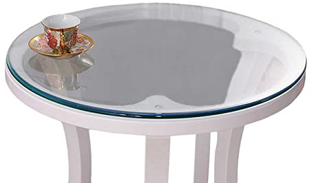 FANIVIN Haushalt PVC Transparent Tischdecke Tischmatte Schreibtisch Tischfolie Schutzfolie Rund Wasserdicht Dicke 2MM Rund Durchmesser 70CM