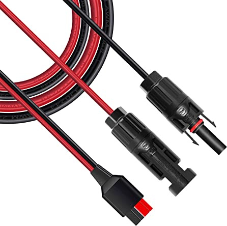 ZkeeShop Solar kabel für Solarstecker zu Anderson Stecker Kabel 45A 10AWG Solarpanel Verlängerung Kompatibel mit Ecoflow Delta Pro Jackery 1000 Solarpanel Tragbare Powerstation Solargeneratoren (60cm)