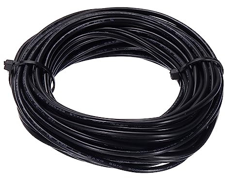 Sourcing Map 16 Gauge Stranded PVC Hookup Wire, UL1007 Tinned Copper, 7.5m/25ft Black for Internal Connecting