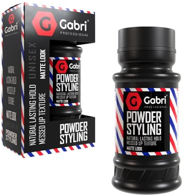 Gabri Poudre coiffante 21 g | Poudre de poussière épaississante volumisante | Tenue flexible | Aspect mat | Contrôle maximal | Poudre texturisante pour homme et femme (Matte Look, 21g)