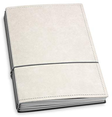 X17-A5 Terminplaner/Organizer 2024-2025 | 18-Monats-Kalender | grau + grau, vegan! Deutsches Zellulose-Material. Austauschbare Hefte: Wochenkalender Classic + 2 Hefte (blanko, gepunktet)