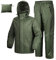 33,000ft Herren Damen Regenanzug Reflektierender Wasserdichter Regenkombi Packbare Winddichte Regenjacke+Regenhose mit Innennetz Regenkleidung für Fischen Wandern Camping, Armeegrün S