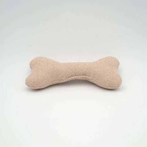 HAPPY JACKY Stoffspielzeug Stoffspielzeug für Hunde in Knochenform beige | Ideal für Kau- und Wurfspiele | Perfekt für kleine bis große HundeHunde Knochen beige