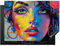 KitchenYeah© Protege Plaque Tapis Pour Induction 70x52 cm Deco Cuisine Protection Vitrocéramique Pour Cuisiniere Graffiti - Femme - Coloré - Street art - Pop art