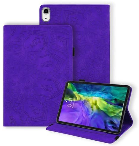 Vaitasy Funda iPad 10th Generation 2022 iPad 10.9 Pulgadas Carcasa Multiángulo Soporte Cover con Auto Sueño/Estela para iPad 10 Generation iPad 10.9 - Mandala Morado