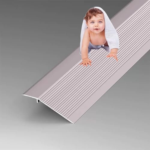 KGAILL Aluminium Abschlussprofil Boden Übergangsleiste, Ausgleichsprofil Boden/Teppich Laminat Schwelle Reduzierstück, Übergangs-Schiene für Höhe Weniger Als 5cm (Color : Purple gold, Size : L 90cm/