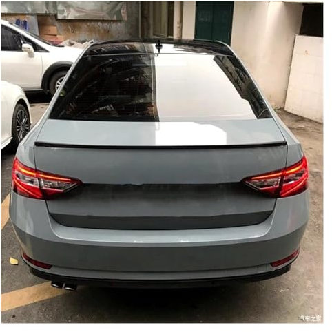 Heckflügel Auto Zubehör Heckspoiler Dekoration Für Skoda Für Superb 2015-2019 ABS Kunststoff Unlackiert Primer Schwanz Stamm Flügel Spoiler Wing (Farbe : Gloss Black)