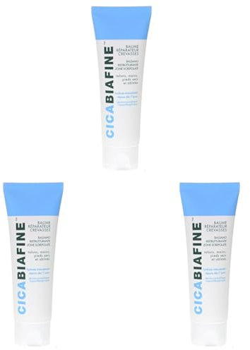 Cicabiafine Baume Réparateur Crevasses, Pour Mains et Pieds Secs Abîmés, Tube de 50 ml (Lot de 3)