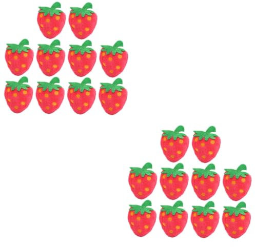 SUPVOX Lot de 2 Jouets en Peluche pour Chat Fraise à Mâcher pour Animaux de Compagnie Décoration Dintérieur 10 Pièces