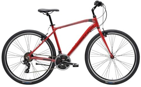 Adriatica Bazam Hybrid-Fahrrad Boxter FY Man 28 Zoll, 21-Gang-Schaltung, Alloy-Rahmen, Hybrid-Bike, Größe 50, Mattrot