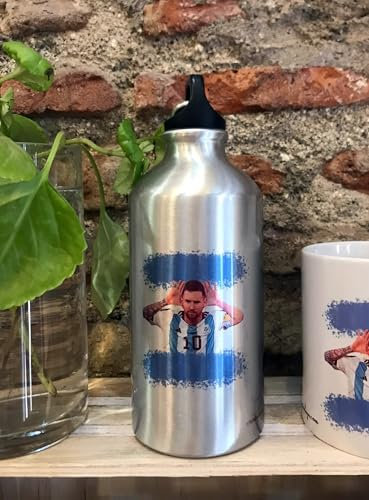 Botella de agua reutilizable Que mirá bobo? Andá pa´llá. Messi. Campeón del mundo. Messi. Argentina. Original. Diseños propios. Personalizados.