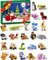 Weihnachts-Adventskalender 2024 Bauspielzeug für Kinder, Weihnachtsspielzeug Mini Cute Bricks 24 Pcs Adventskalender Bauklötze Set für Kinder Jungen oder Mädchen 6-12
