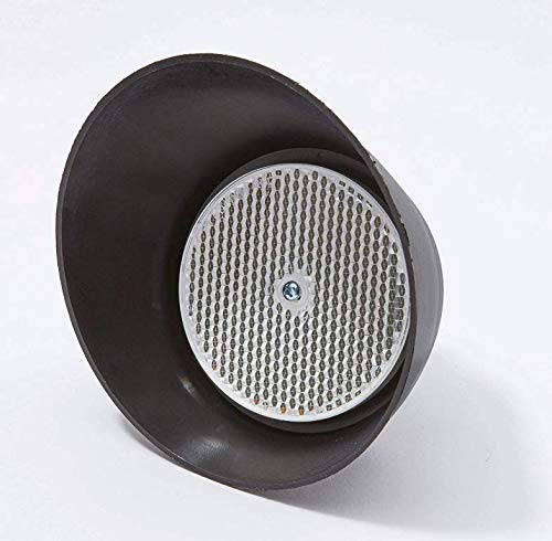 Amazing Beam 3.3 (84mm) Reflector with Protective Hood for Gate Opener & Garage Door Safety Beam – Weatherproof Cover Blocks Rain, Snow & Debris