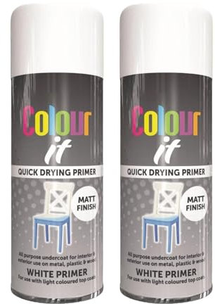 YSAMAX Brilliant Grey Primer Spray Paint, All-Purpose Undercoat Matt Finish Grey Spray Paint, Stunning Appearance, Long-Lasting Durability, 250 ML (2pcs)