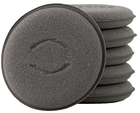 SEABABOO Auto-Polierpads 6 Stück Polierschwämme Auto 10.5 X 2 cm Schwämme Polierpad Polieren Pad Universal Einsatzbar für Motorrad Polieren Wachsen Lederpflege (Polierschwamm 10.5 x 2 cm)