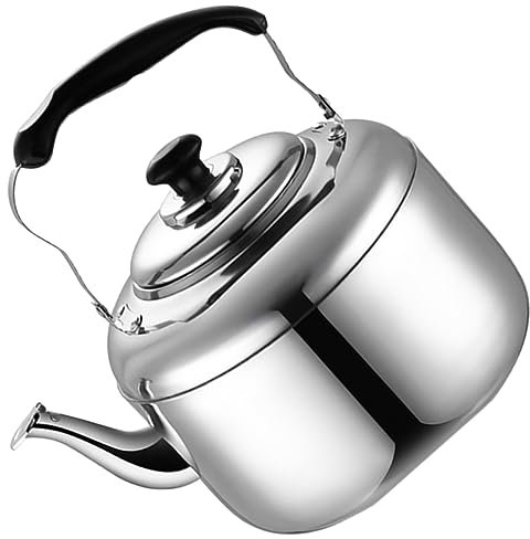 Ciieeo Tetera de Acero Inoxidable con Silbido Y sin Imán de 4 L Tetera para El Hogar Suministro de Cocina